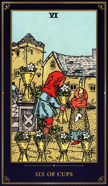 Six of Cups — Rider–Waite tarot card