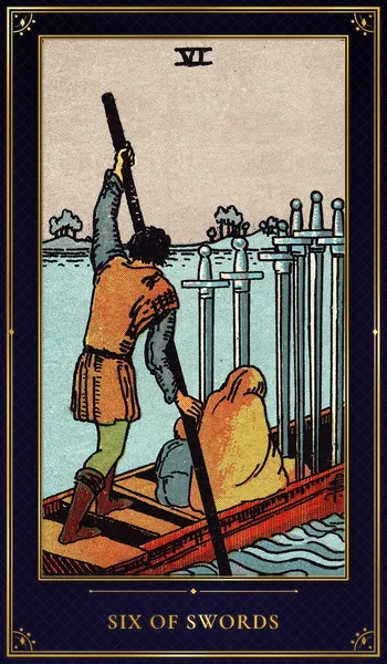Six of Swords — Rider–Waite tarot card