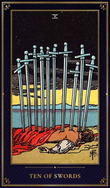 Ten of Swords — Rider–Waite tarot card
