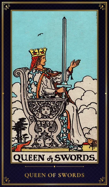 Queen of Swords — Rider–Waite tarot card
