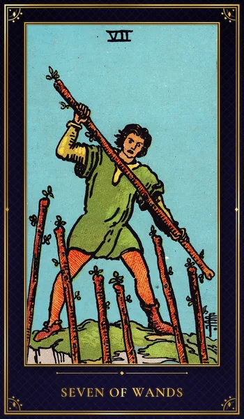 Seven of Wands — Rider–Waite tarot card