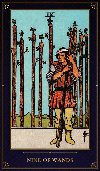 Nine of Wands — Rider–Waite tarot card
