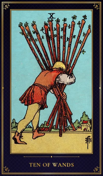 Ten of Wands — Rider–Waite tarot card